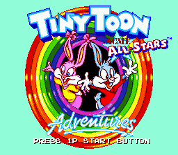 Tiny Toon Adventures ACME All-Stars title screen for Sega Genesis